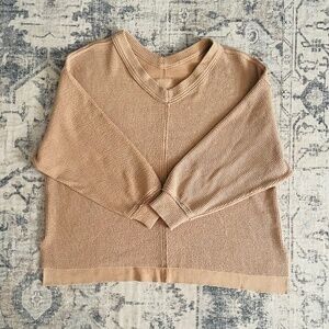 Aerie Wonder Textured V-Neck Sweatshirt